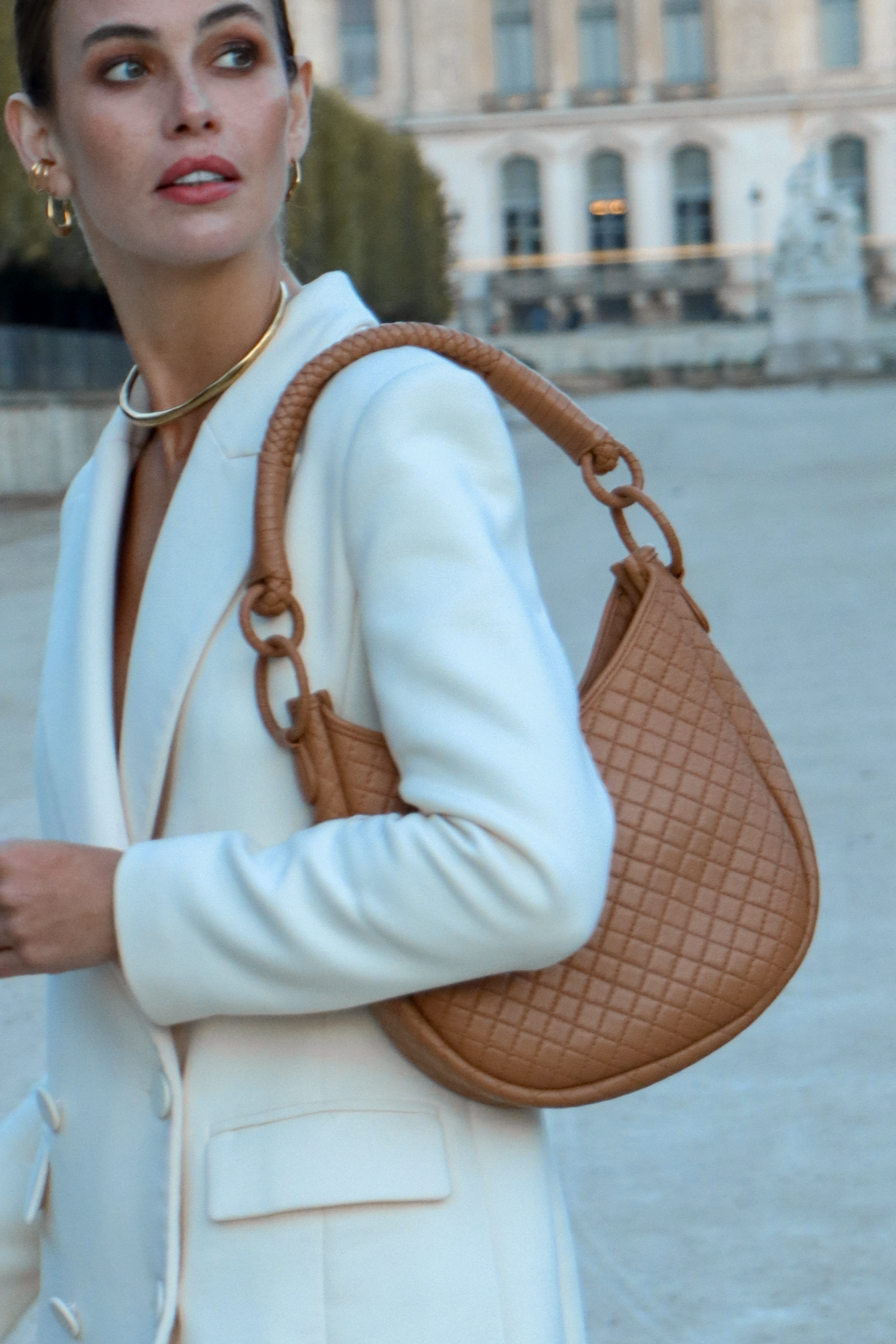 Saddle Shoulder Bag, Honey