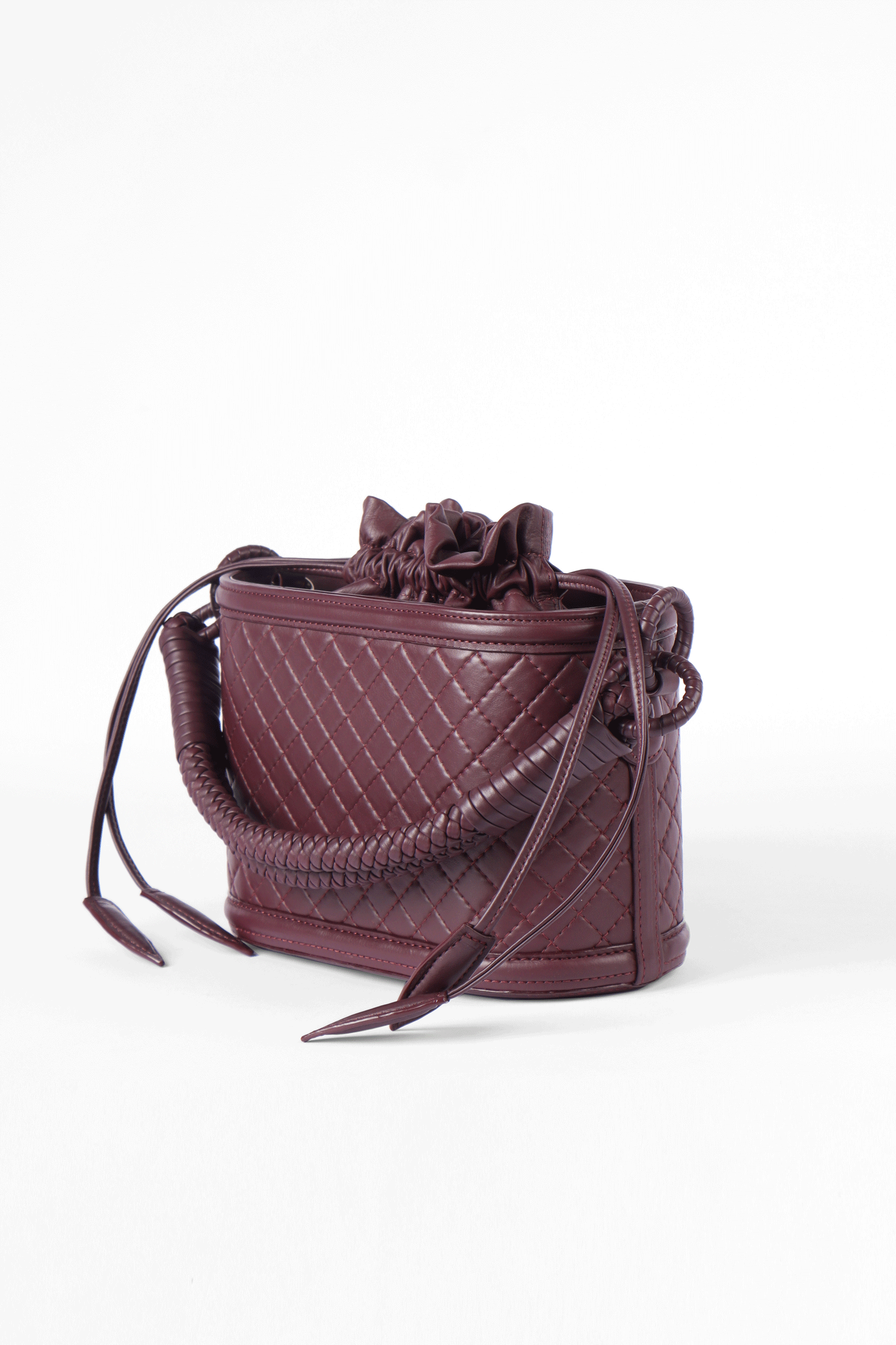 Basket Bucket, Burgundy