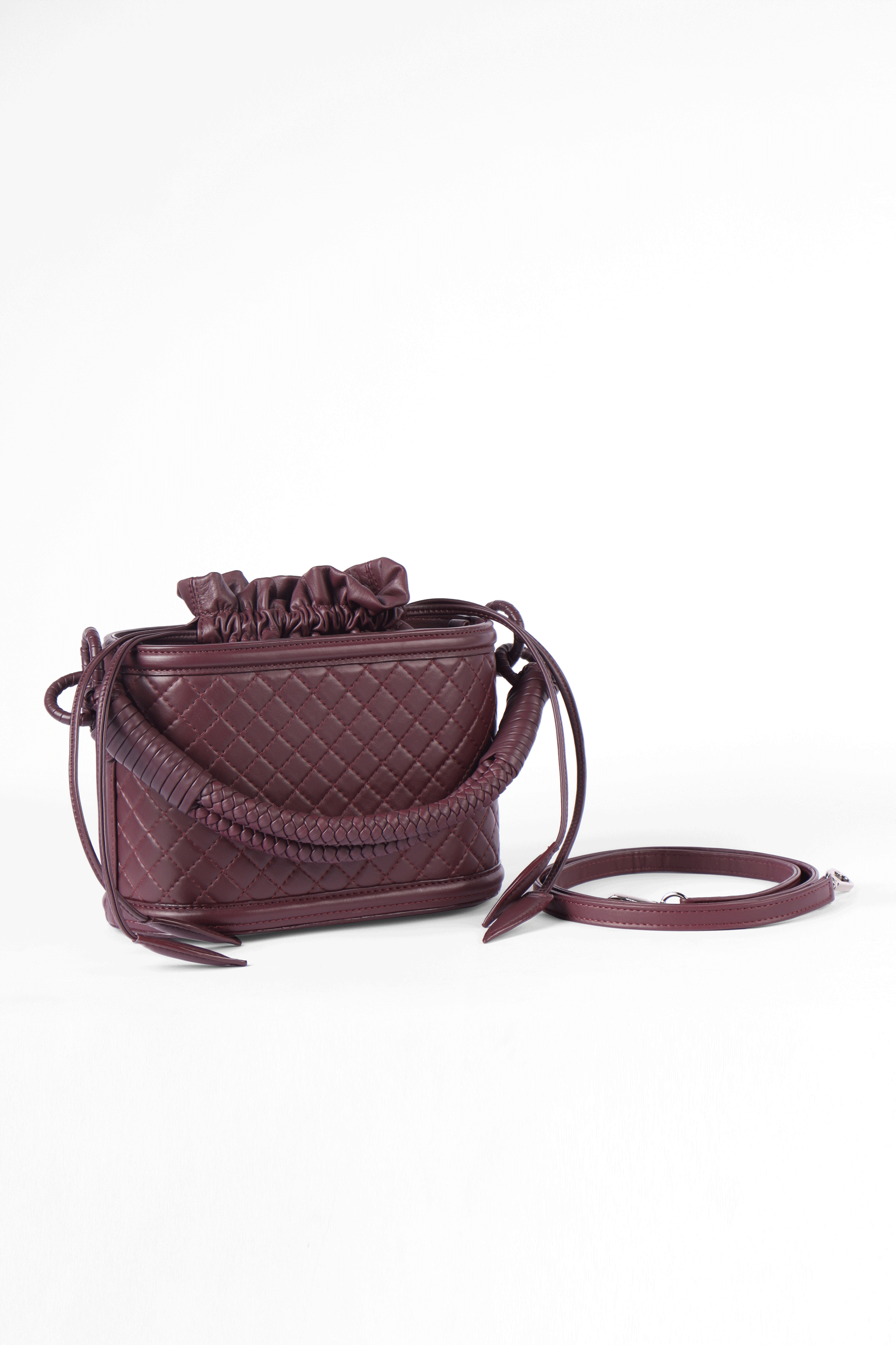 Basket Bucket, Burgundy