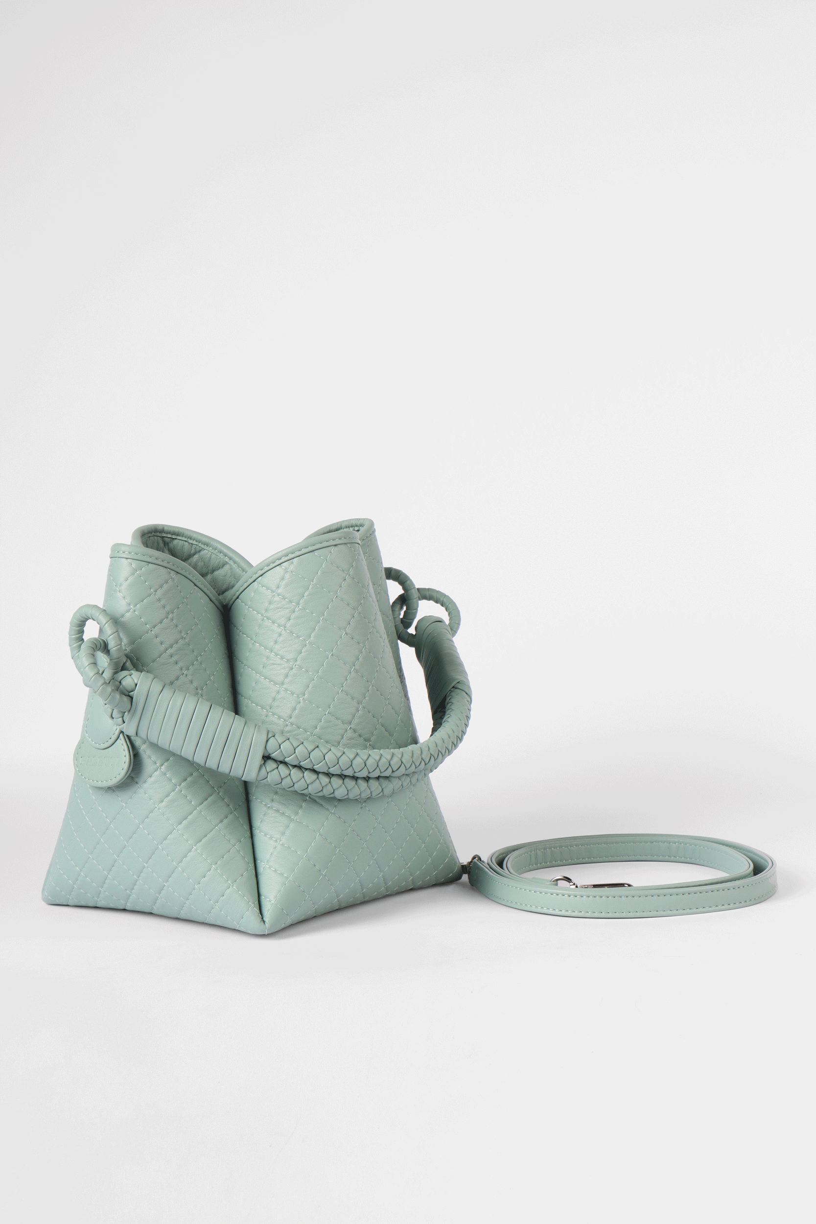 Tulip Bucket Bag, Aqua