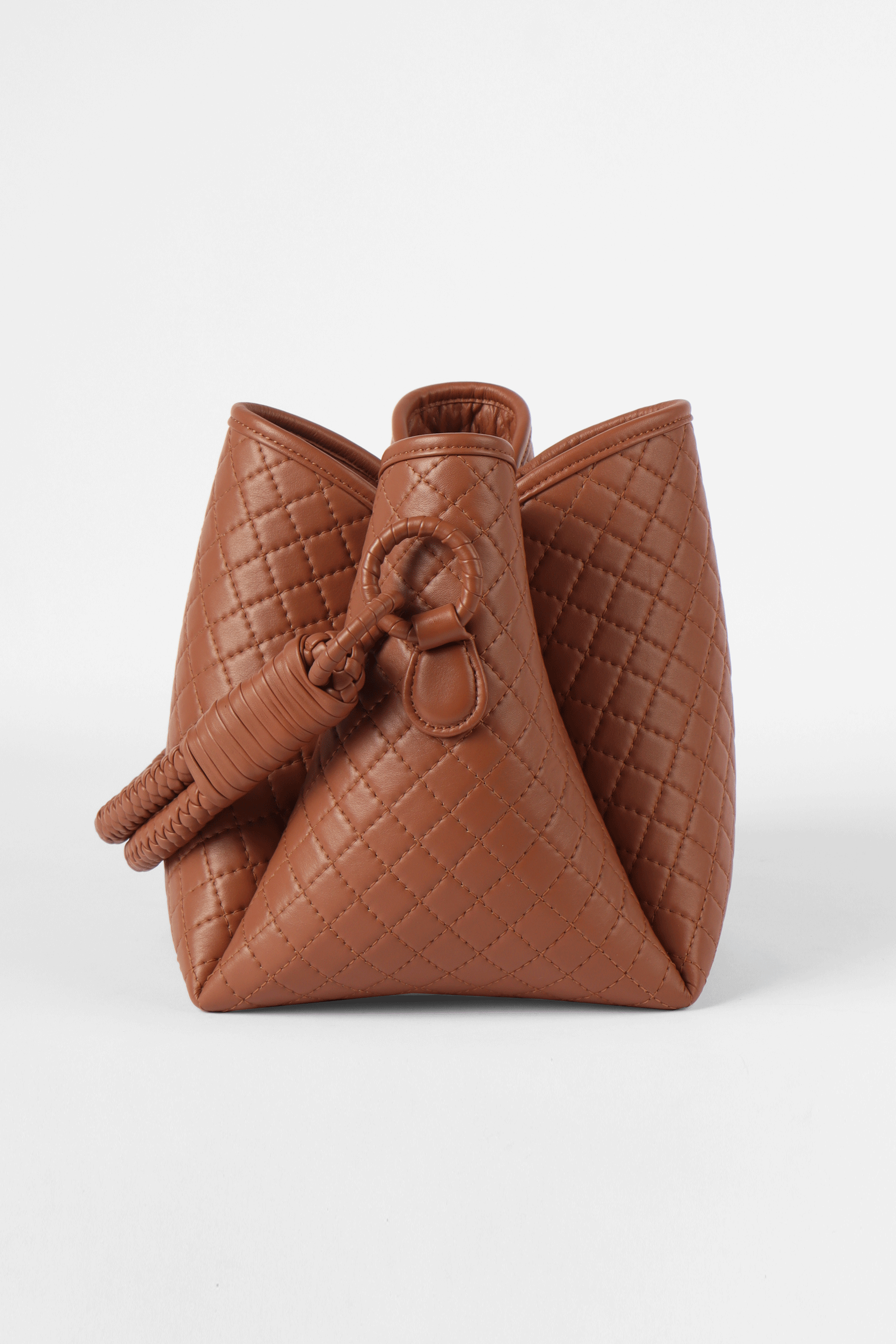 Tulip Bucket Bag, Brandy.