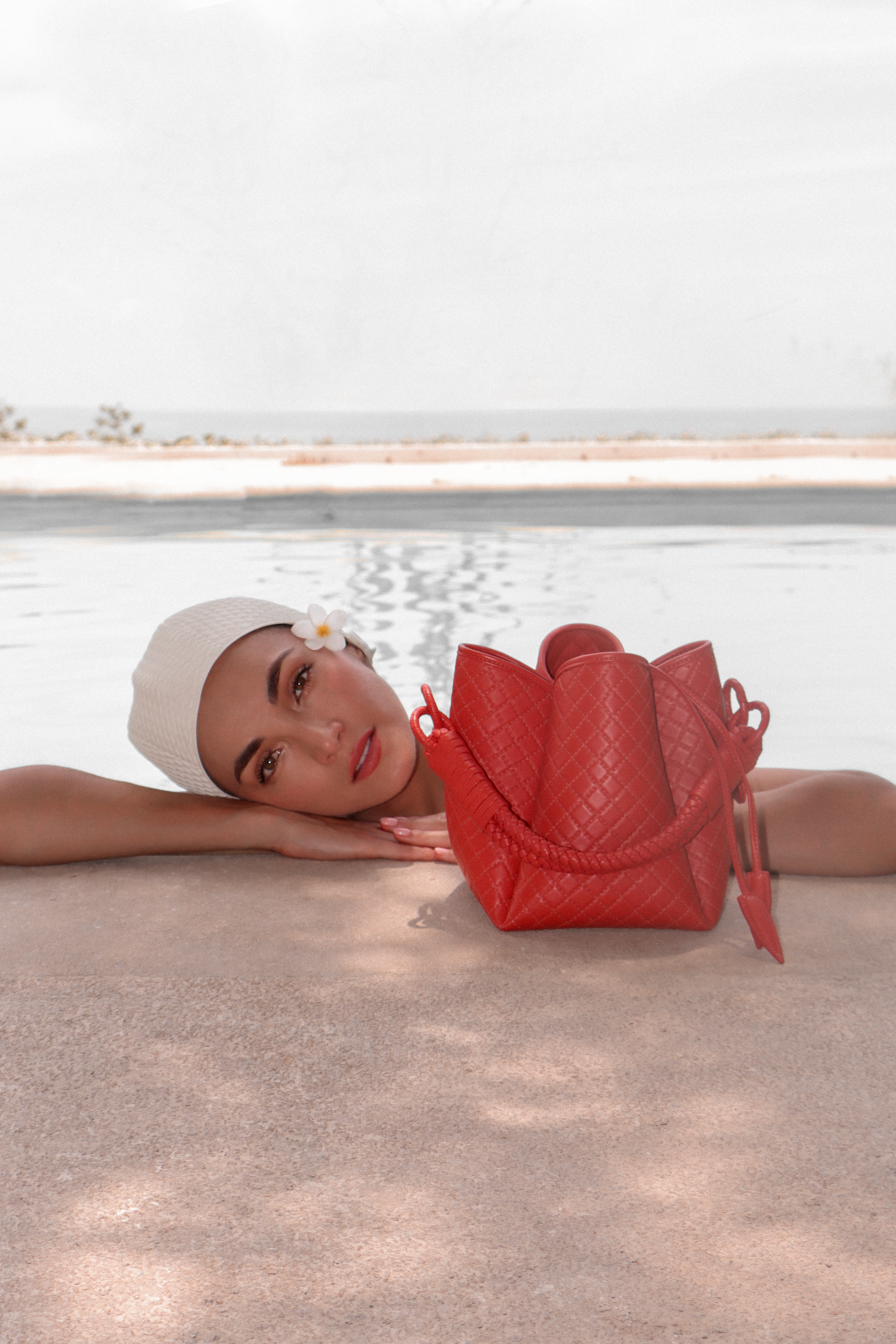 Tulip Bucket Bag, Coral