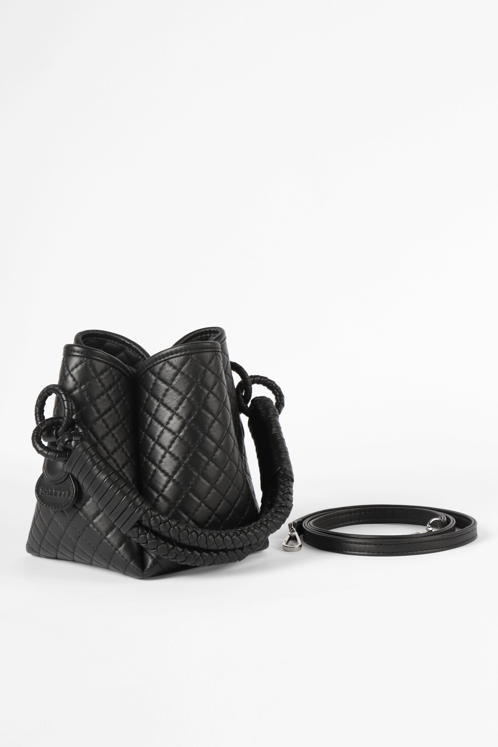 Tulip Mini Bucket Bag, Black