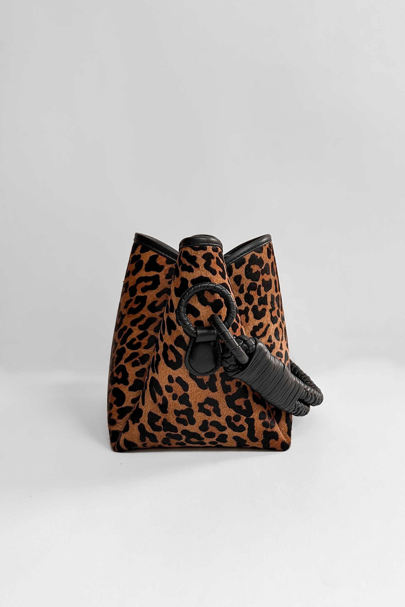 Tulip Mini Bucket Bag, Leopard