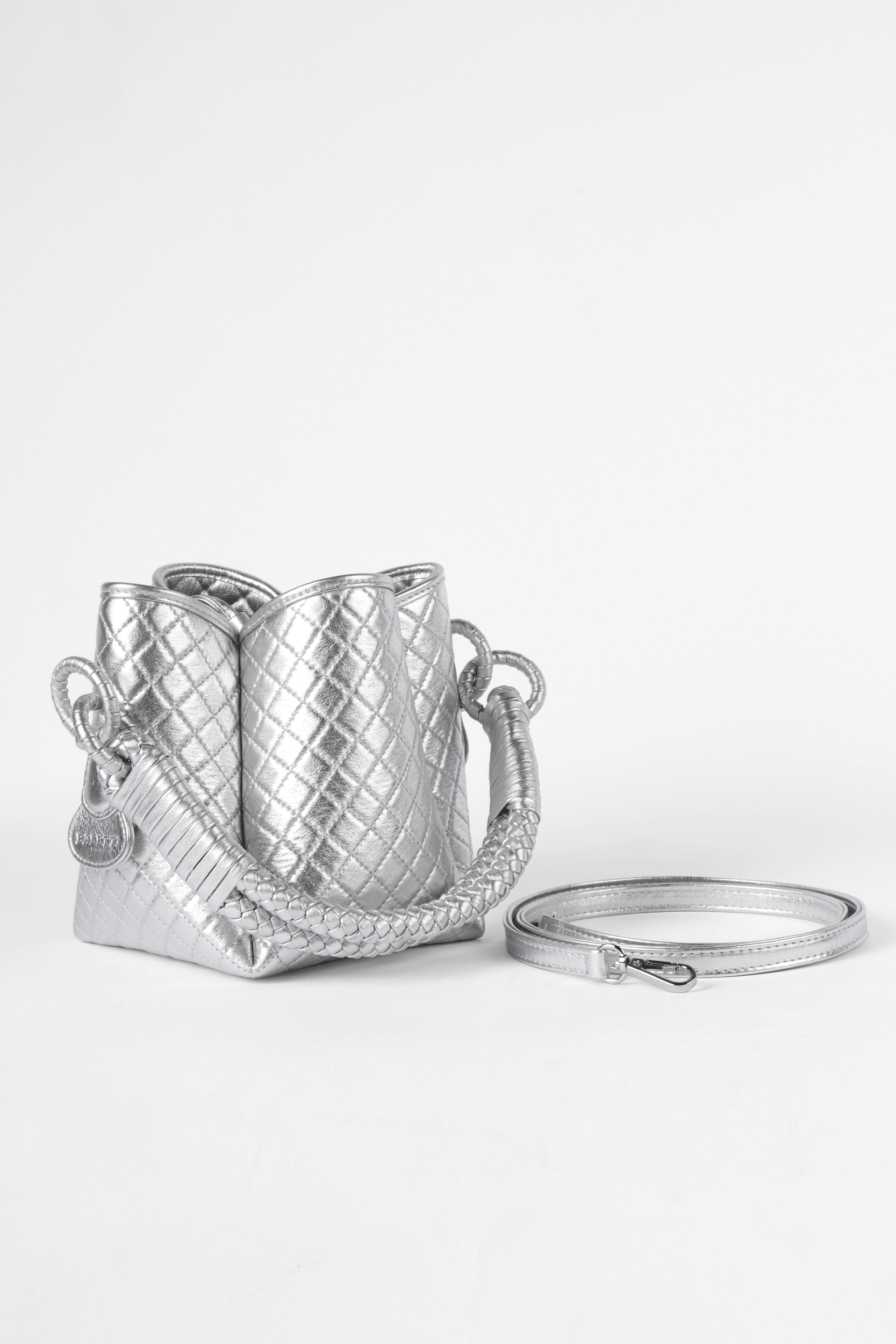 Tulip Mini Bucket Bag, Silver. Limited Edition
