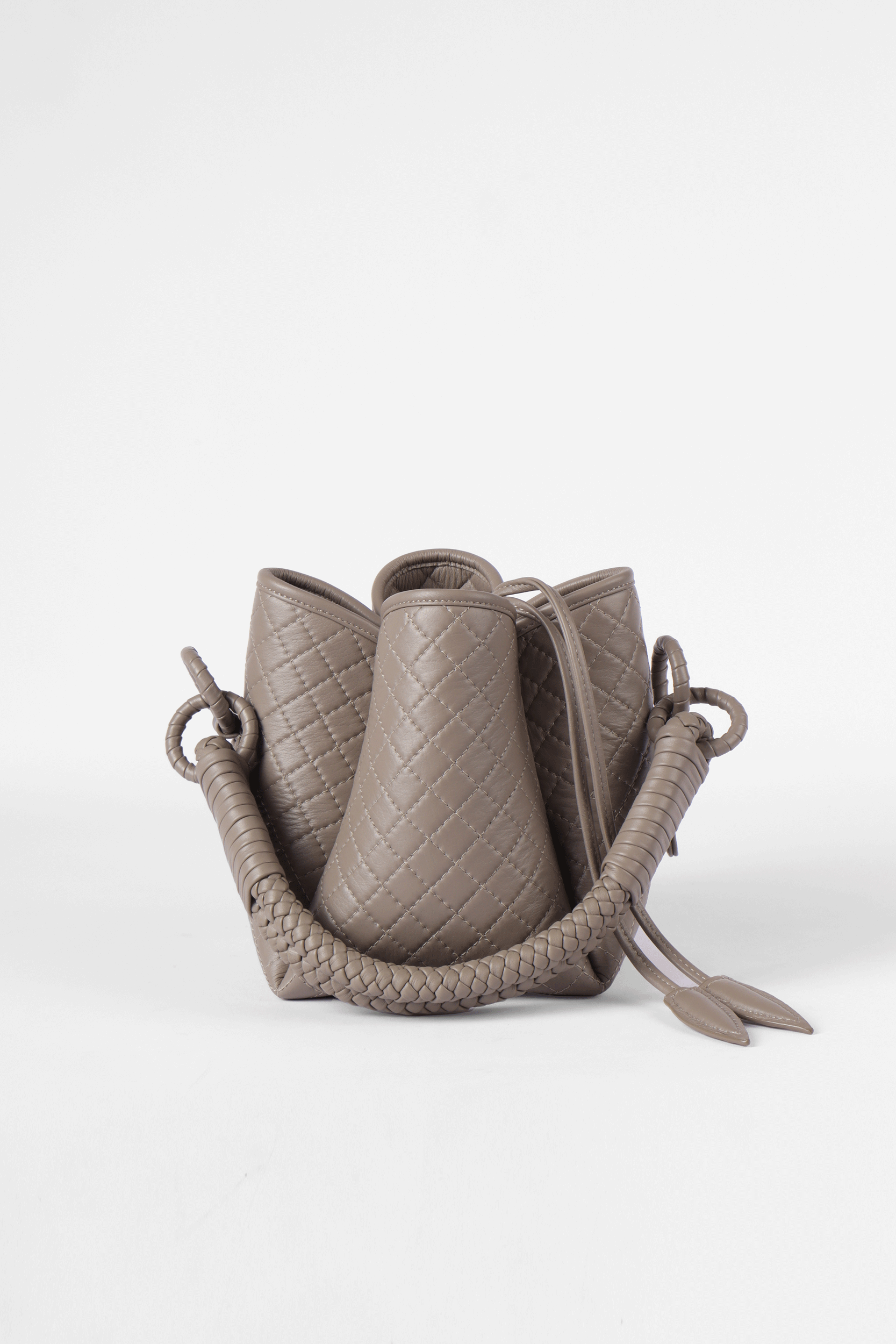 Tulip Mini Bucket Bag, Taupe