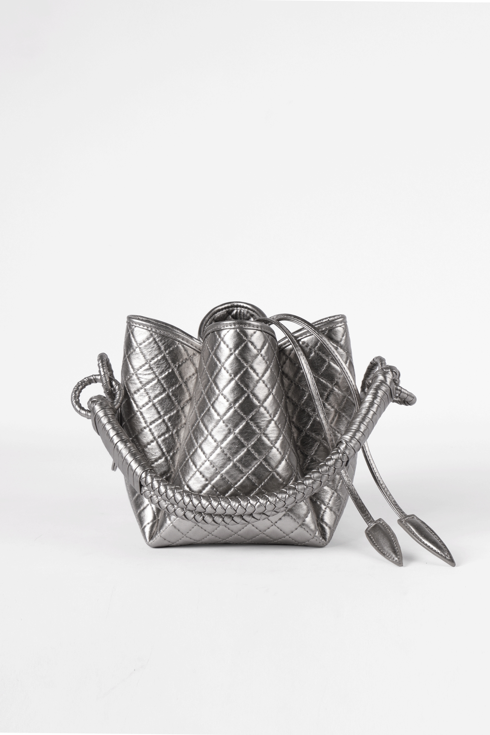 Tulip Mini Bucket Bag, Titanium. Limited Edition