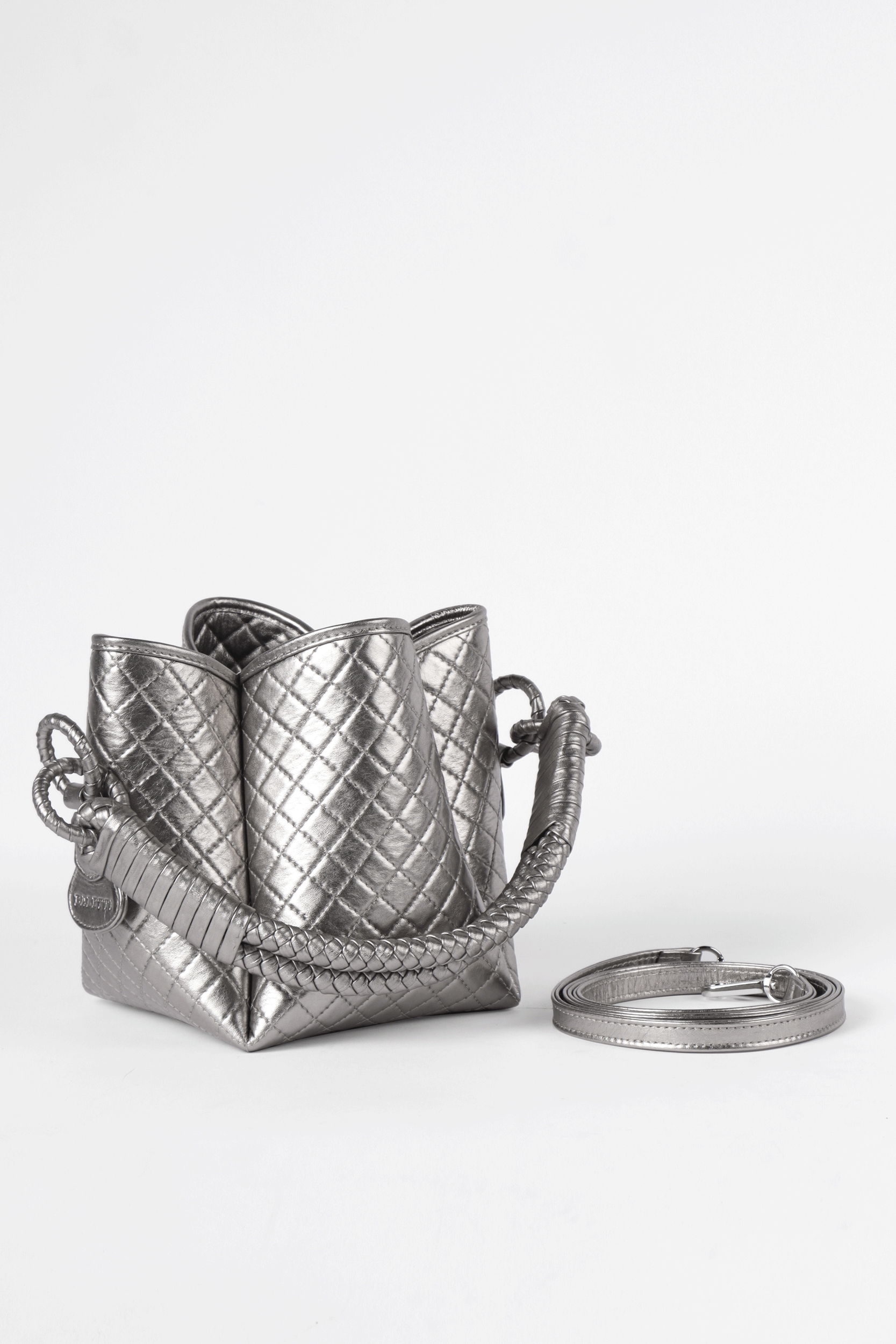Tulip Mini Bucket Bag, Titanium. Limited Edition