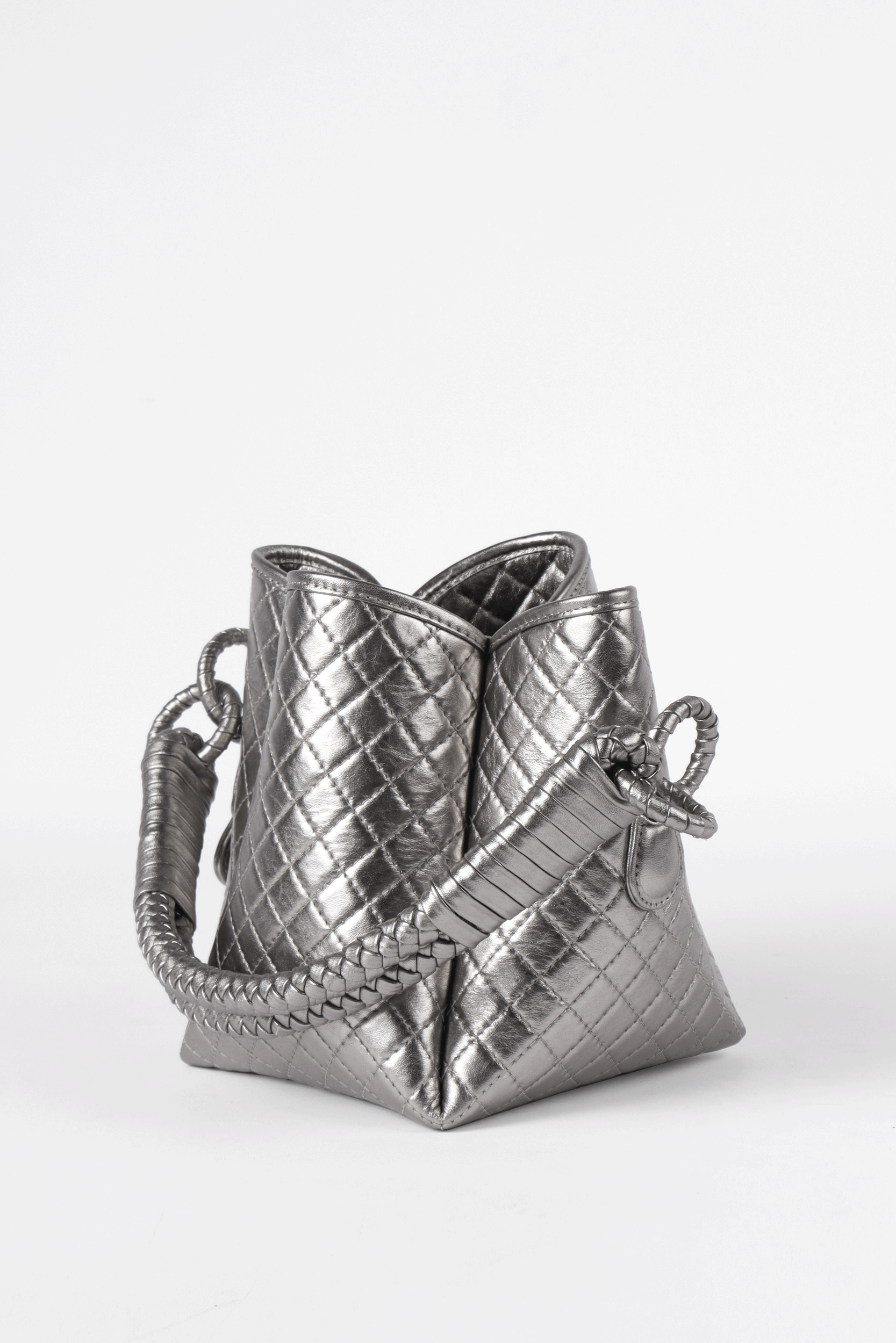 Tulip Mini Bucket Bag, Titanium. Limited Edition