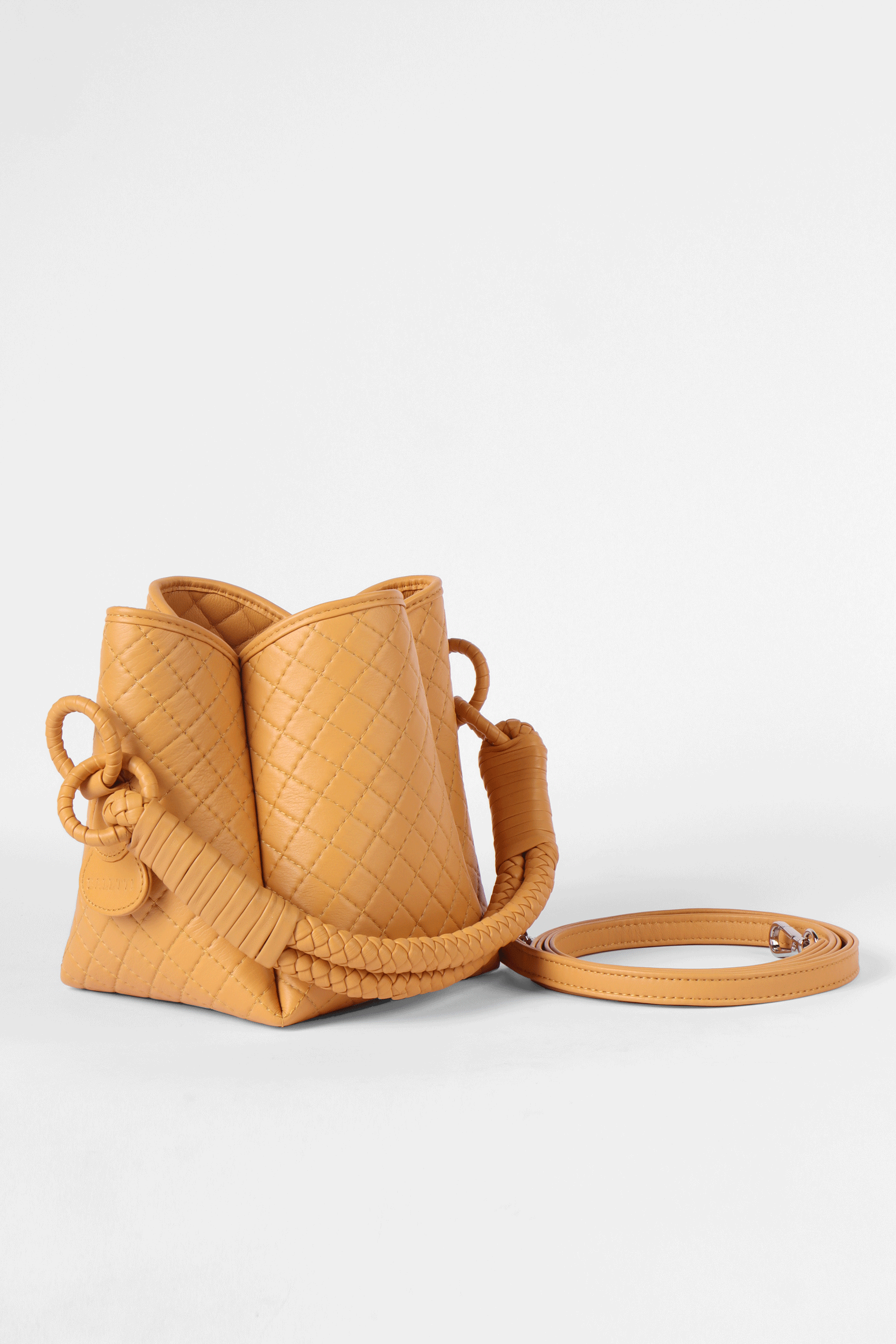 Tulip Mini Bucket Bag, Yellow