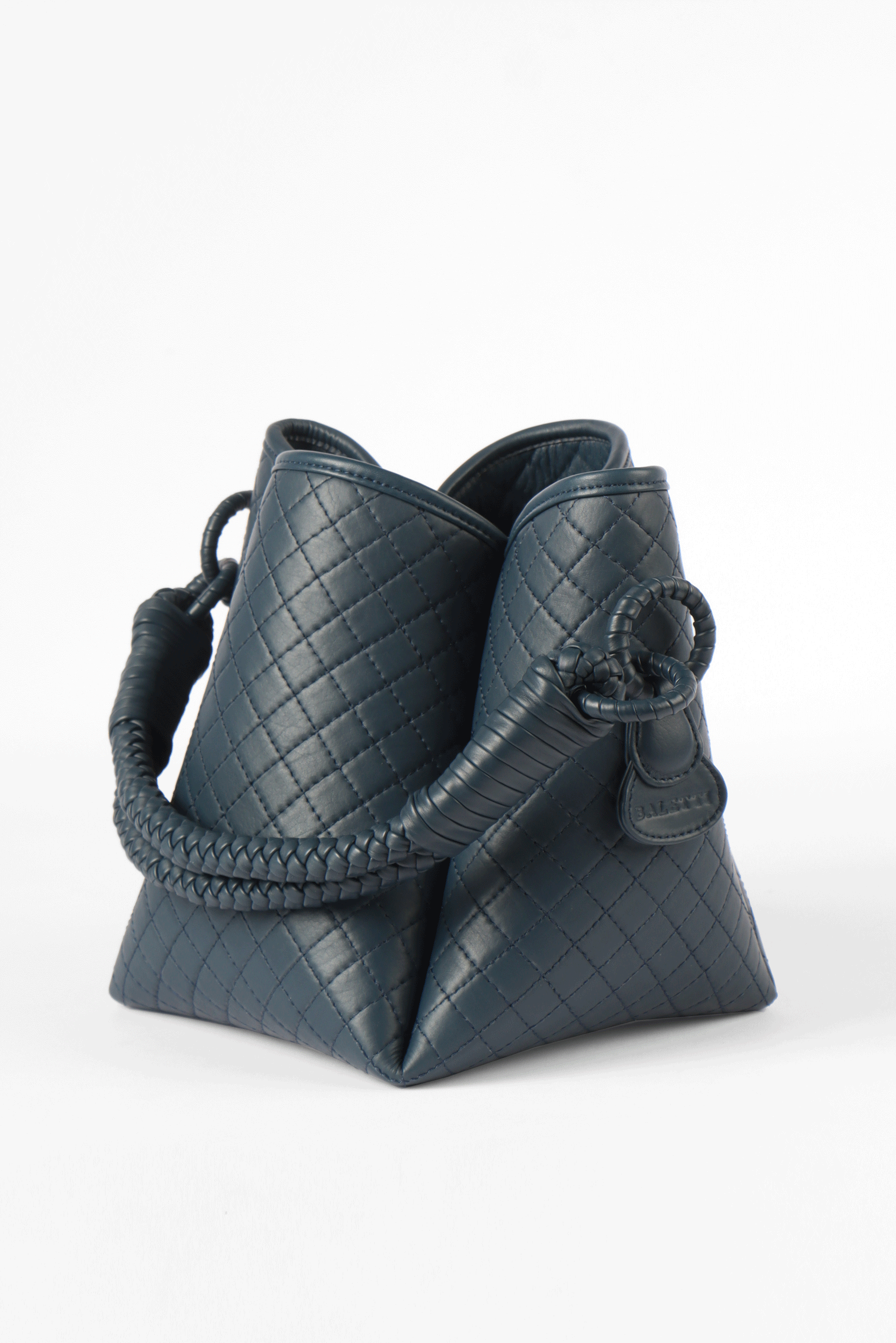 Tulip Bucket Bag, Navy Blue.