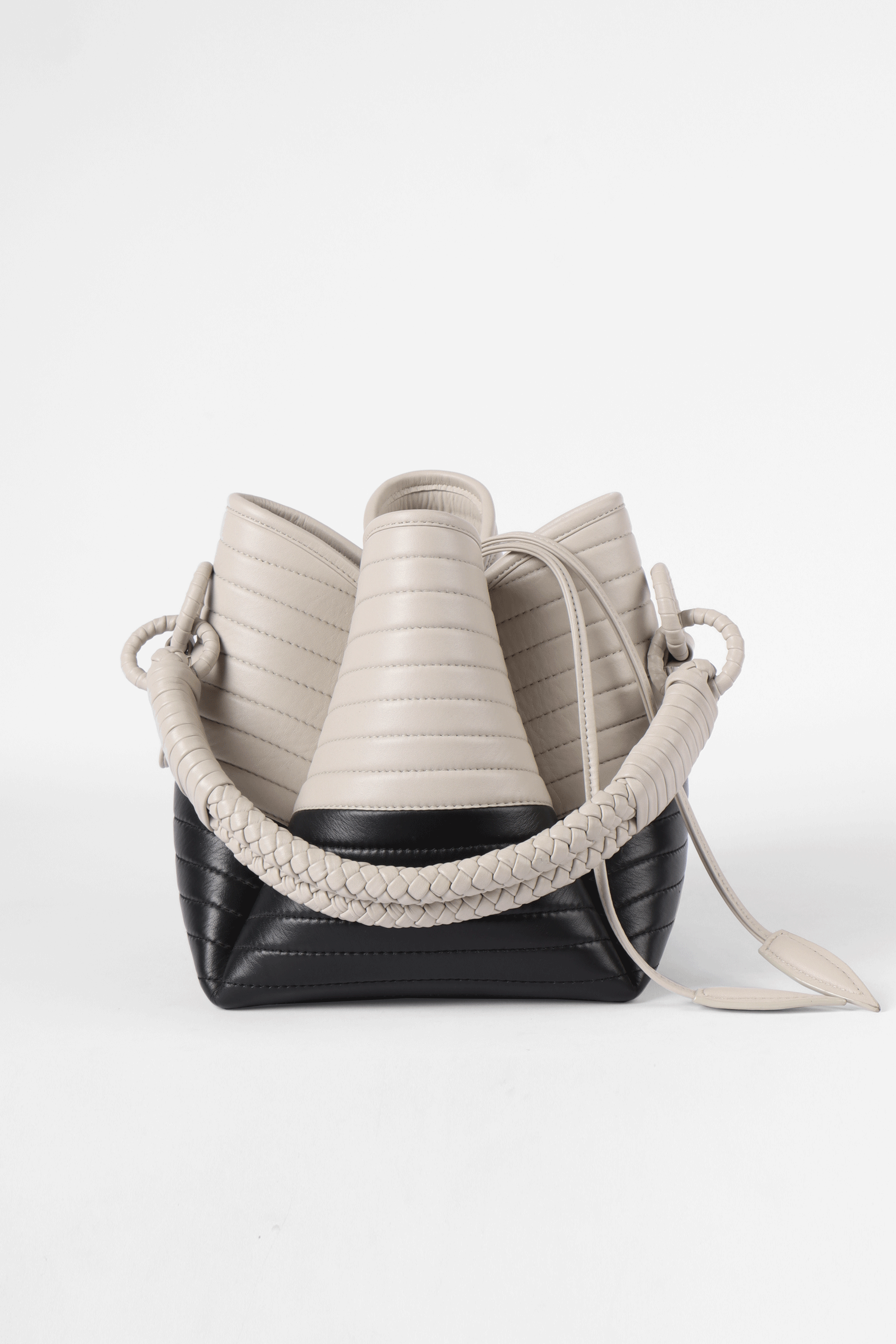 Tulip Oxford Bag, Black & Off-White