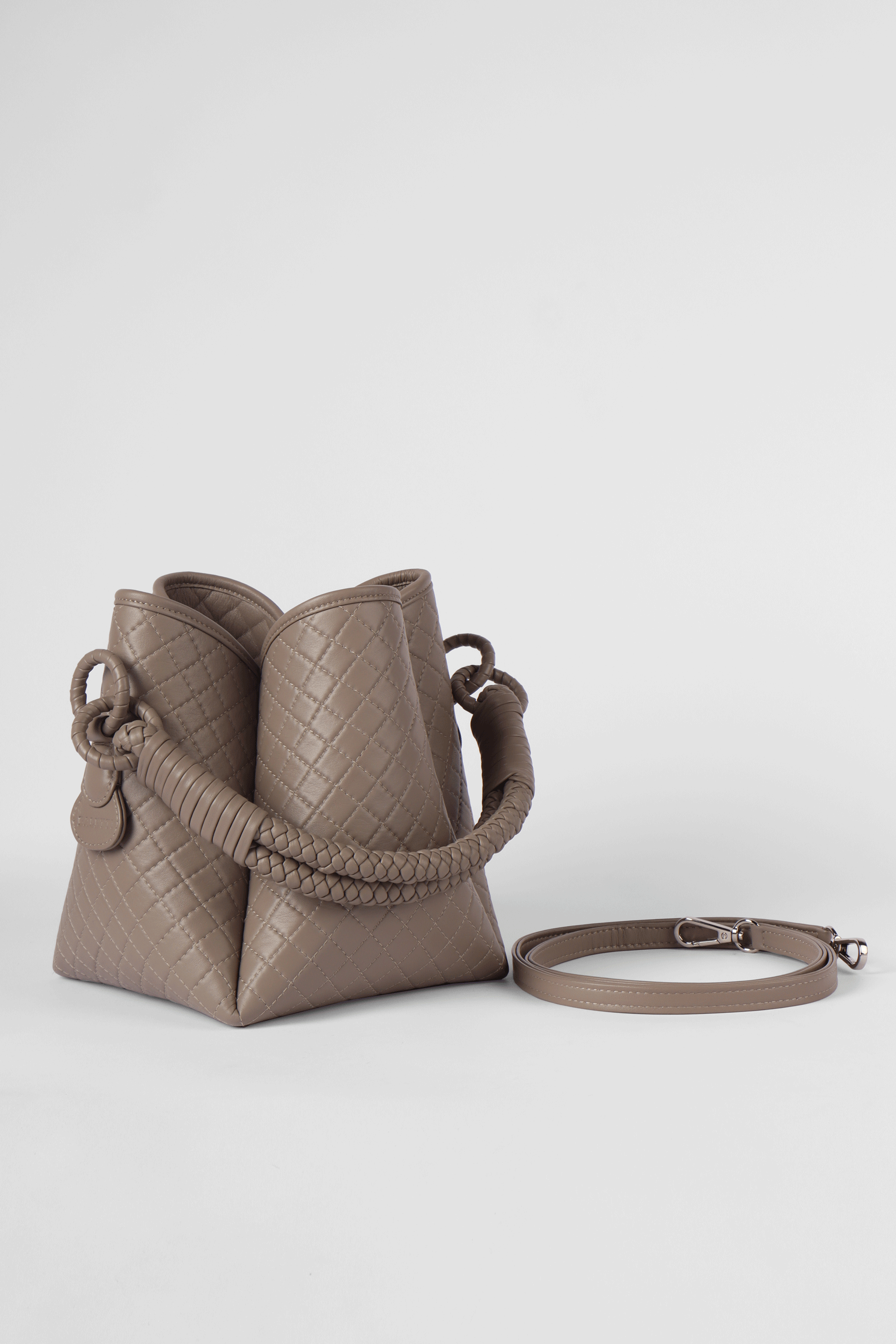Tulip Bucket Bag, Taupe