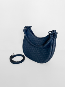 Saddle Shoulder Bag, Navy Blue