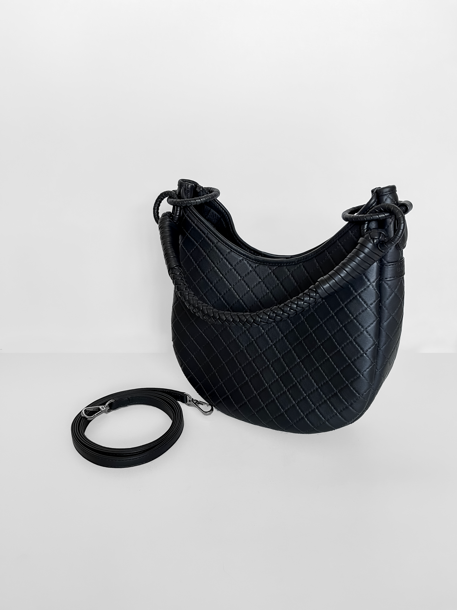 Saddle Shoulder Bag, Black