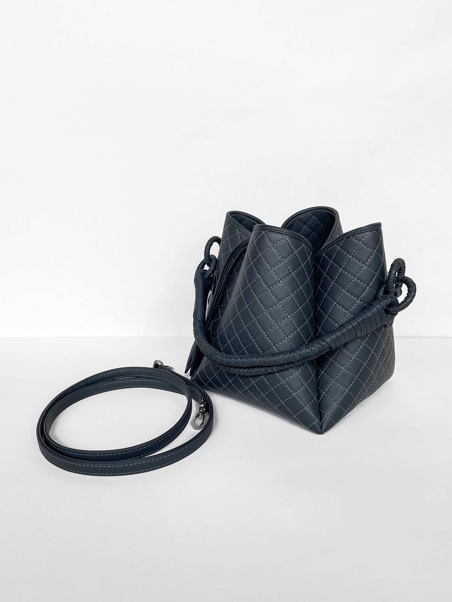 Tulip Bucket Bag, Dark Gray