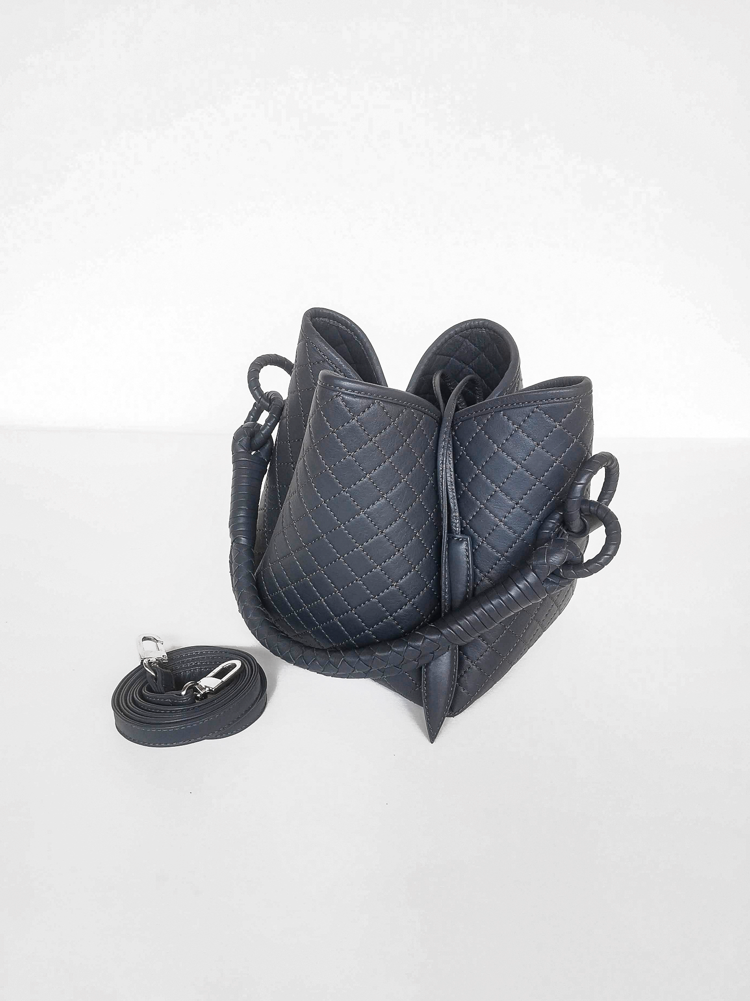 Tulip Mini Bucket Bag, Dark Grey