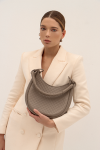 Saddle Shoulder Bag, Taupe