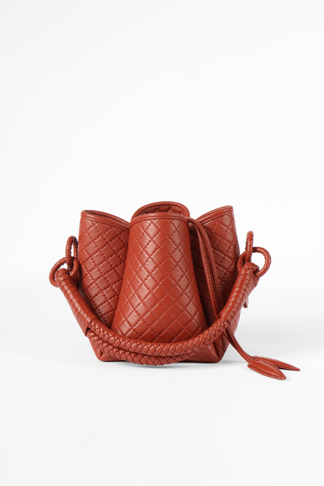 Tulip Mini Bucket Bag, Brick Red