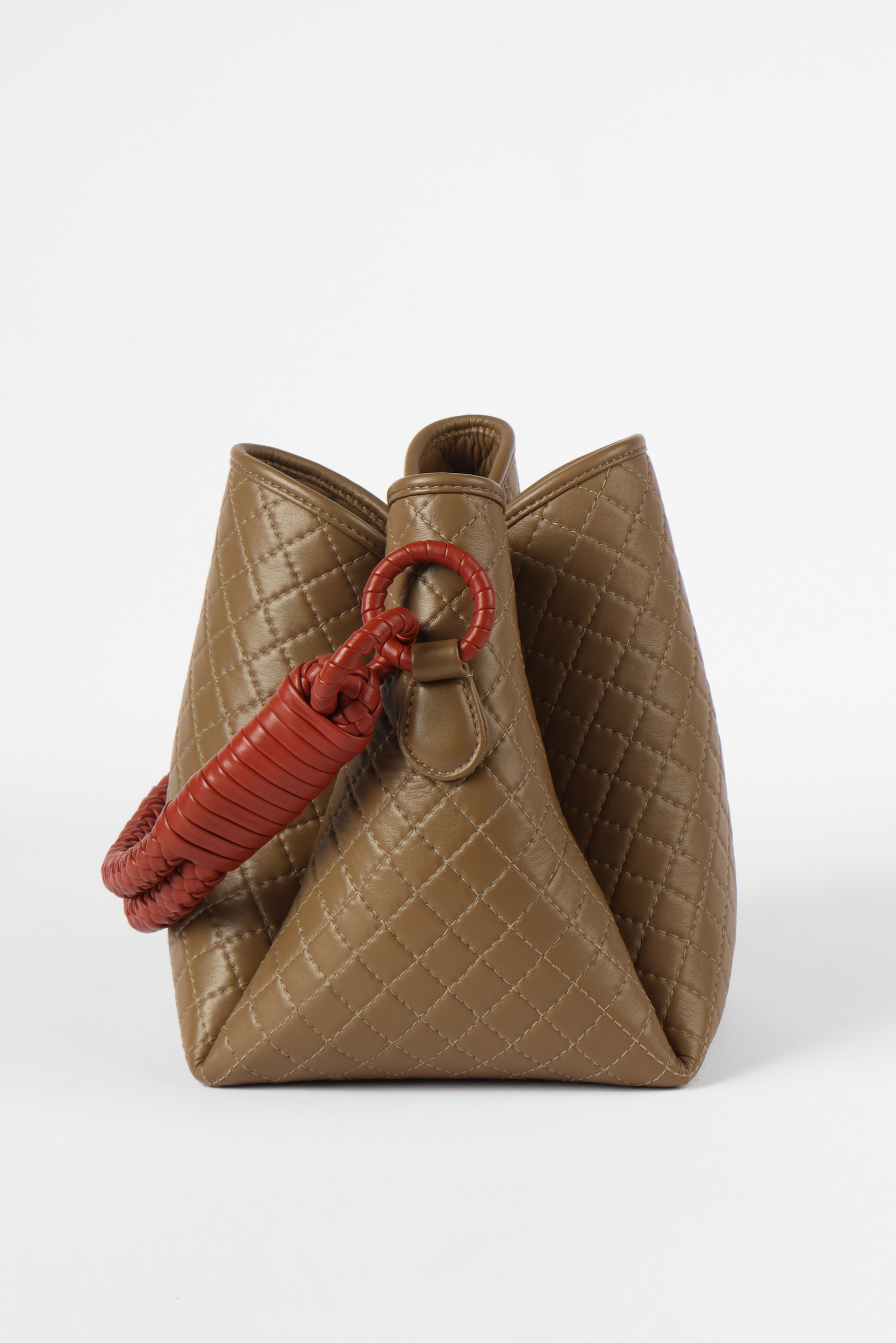 Tulip Bucket Bag, Olive & Brick
