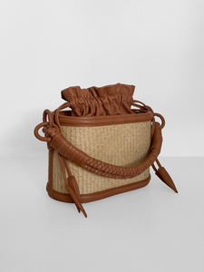 PRE-ORDER Iraca Basket Bucket, Camel