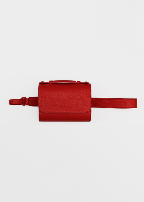 Canvas  3 in 1 convertible Belt bag - Bright Red