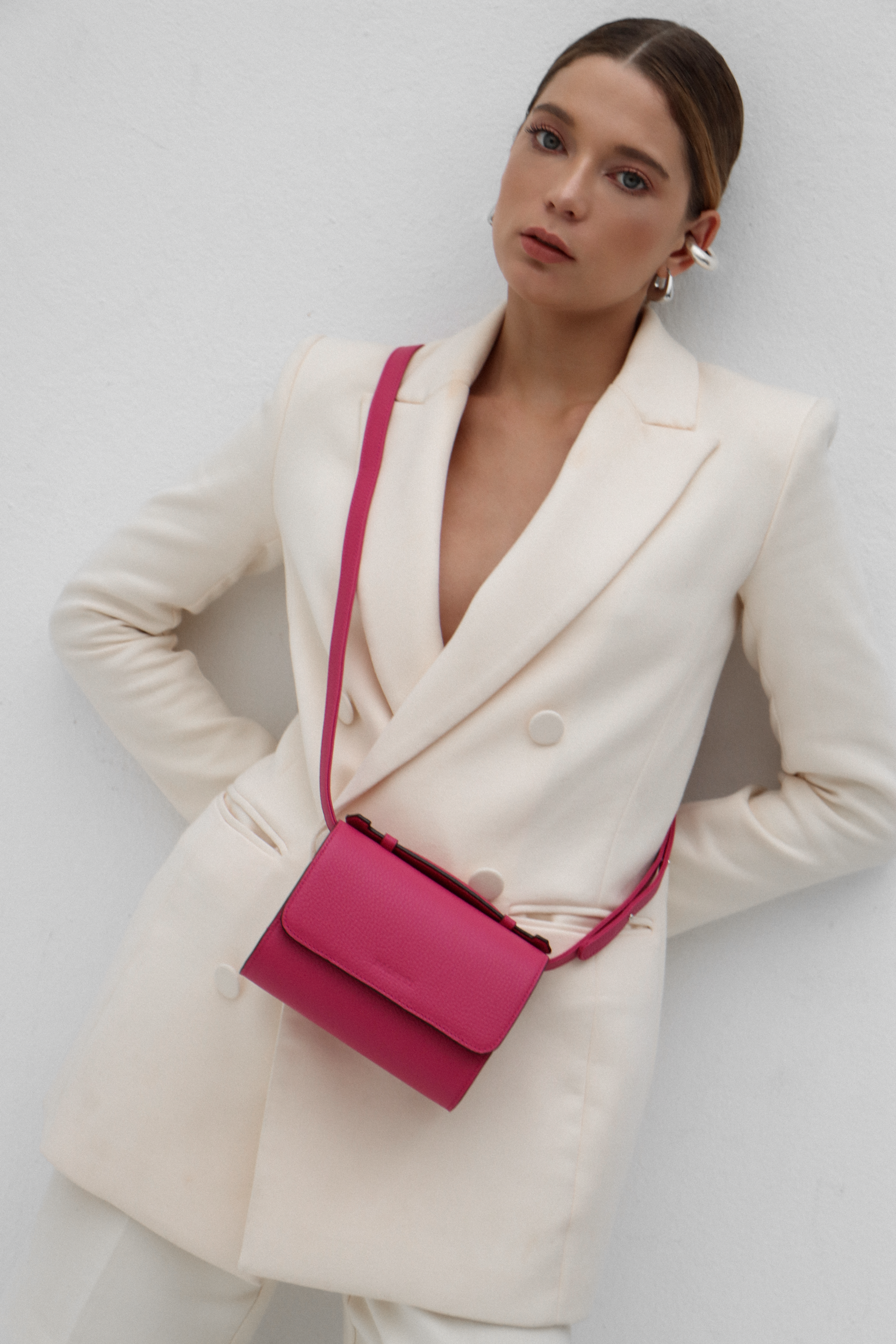 Canvas Belt bag - Pink (3 in 1 convertible)