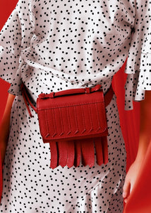 PRE-ORDER "BANG"  3 in 1 convertible Belt Bag in Red - ARCAL STUDIO Edition.