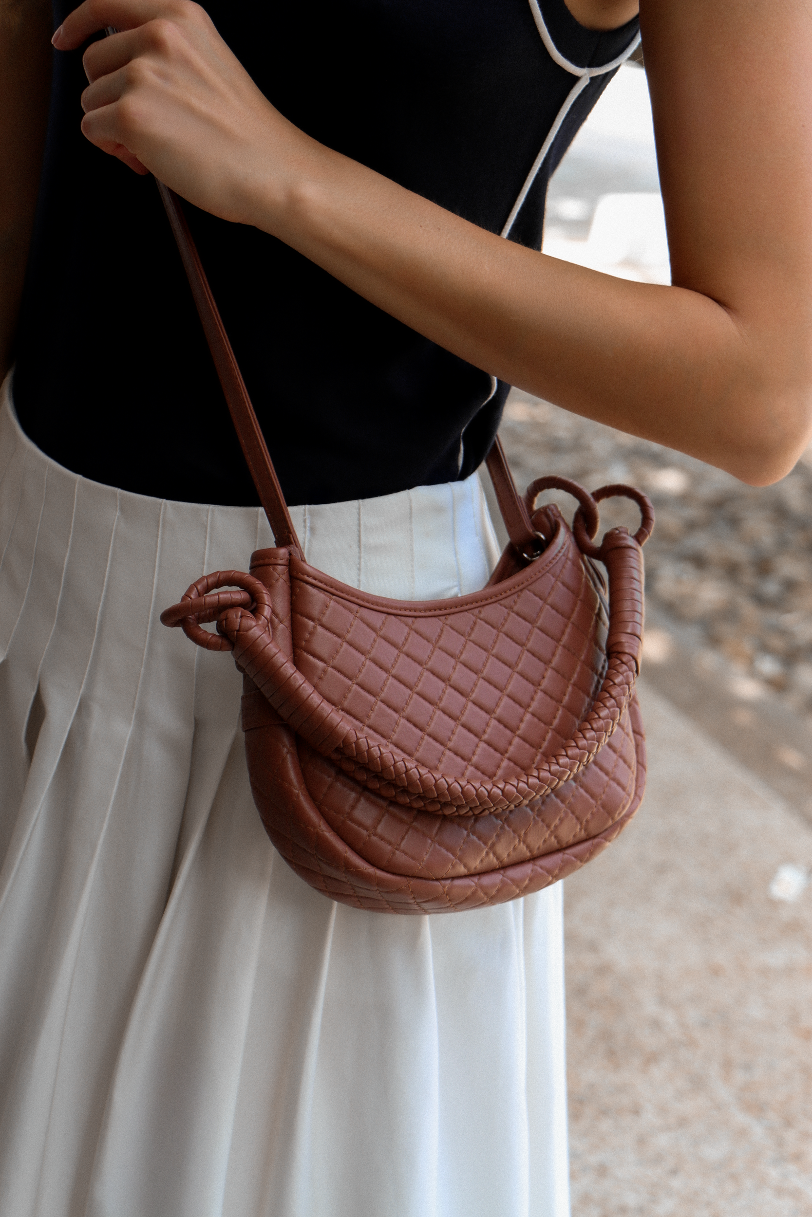 Saddle Mini, Shoulder Bag - Brandy