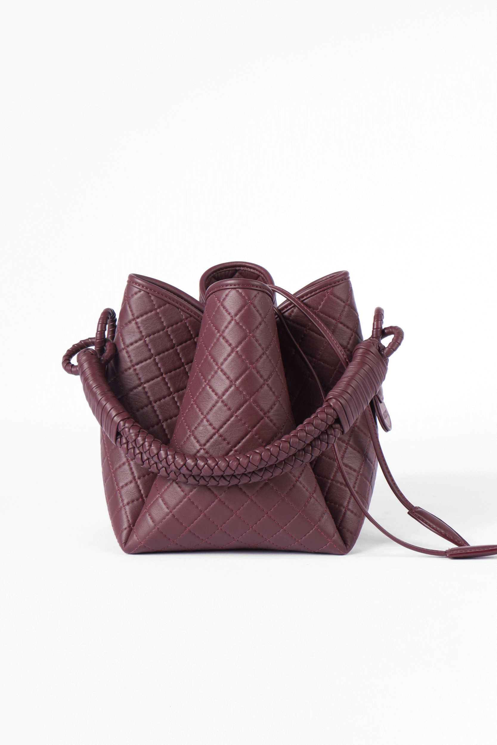 Tulip Bucket Bag, Burgundy