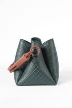 Tulip Bucket Bag, Green & Brandy