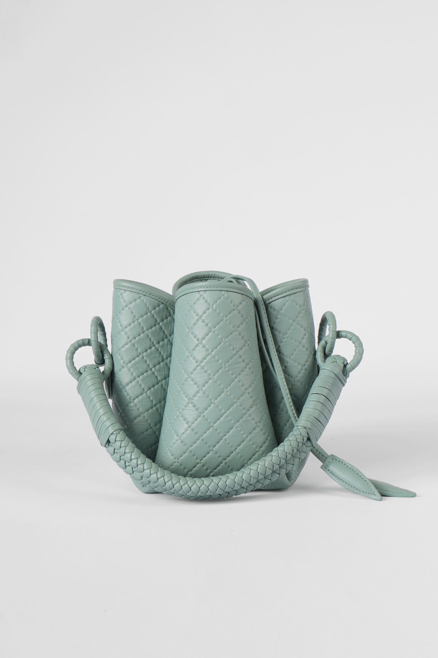 Tulip Mini Bucket Bag, Aqua