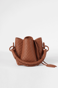 Tulip Mini Bucket Bag, Brandy