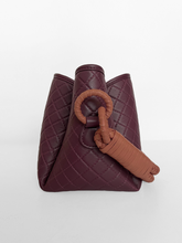 Tulip Mini Bucket Bag, Burgundy & Brandy