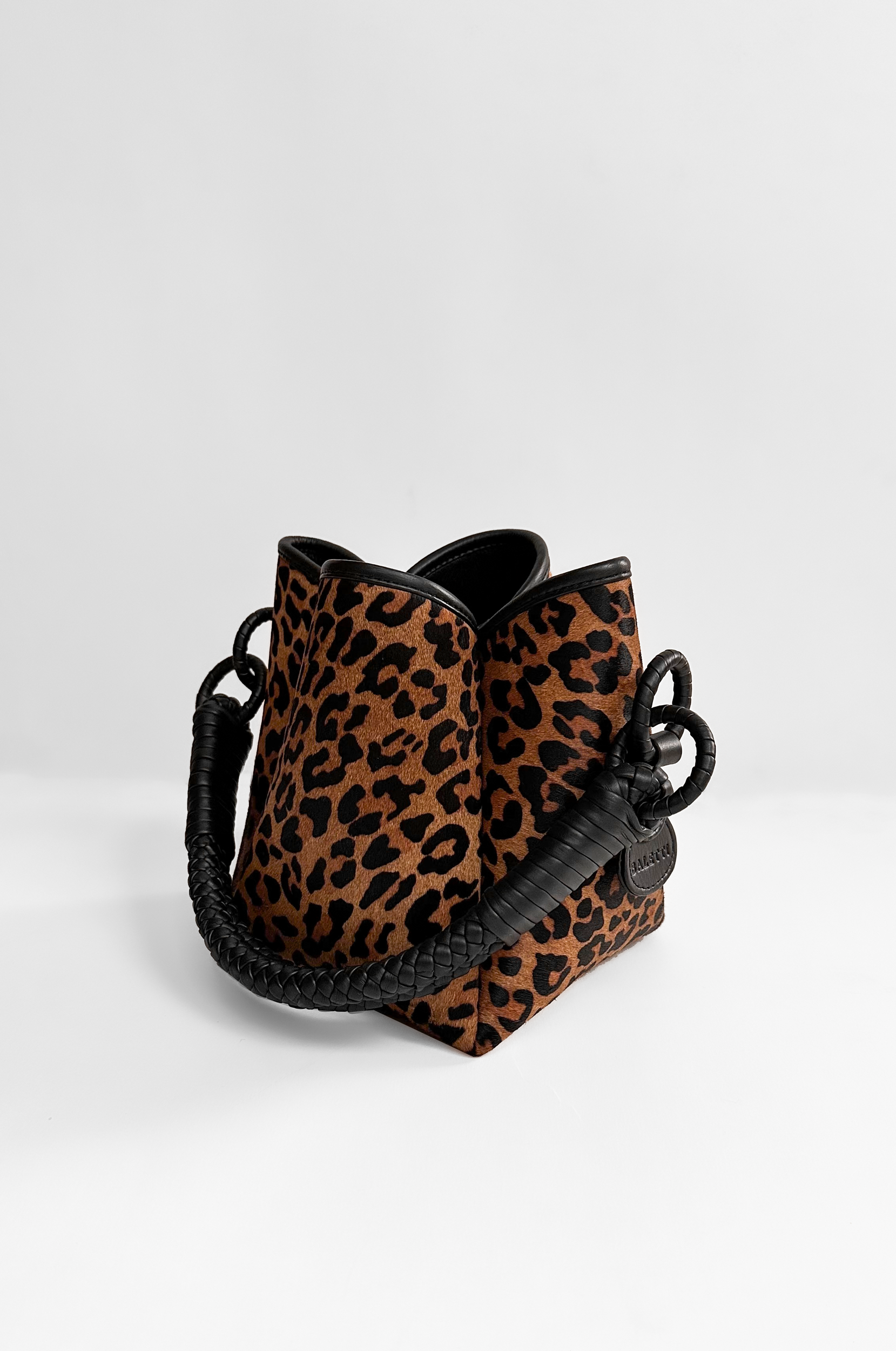 Tulip Mini Bucket Bag, Leopard
