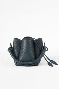 Tulip Mini  Bucket Bag, Navy Blue