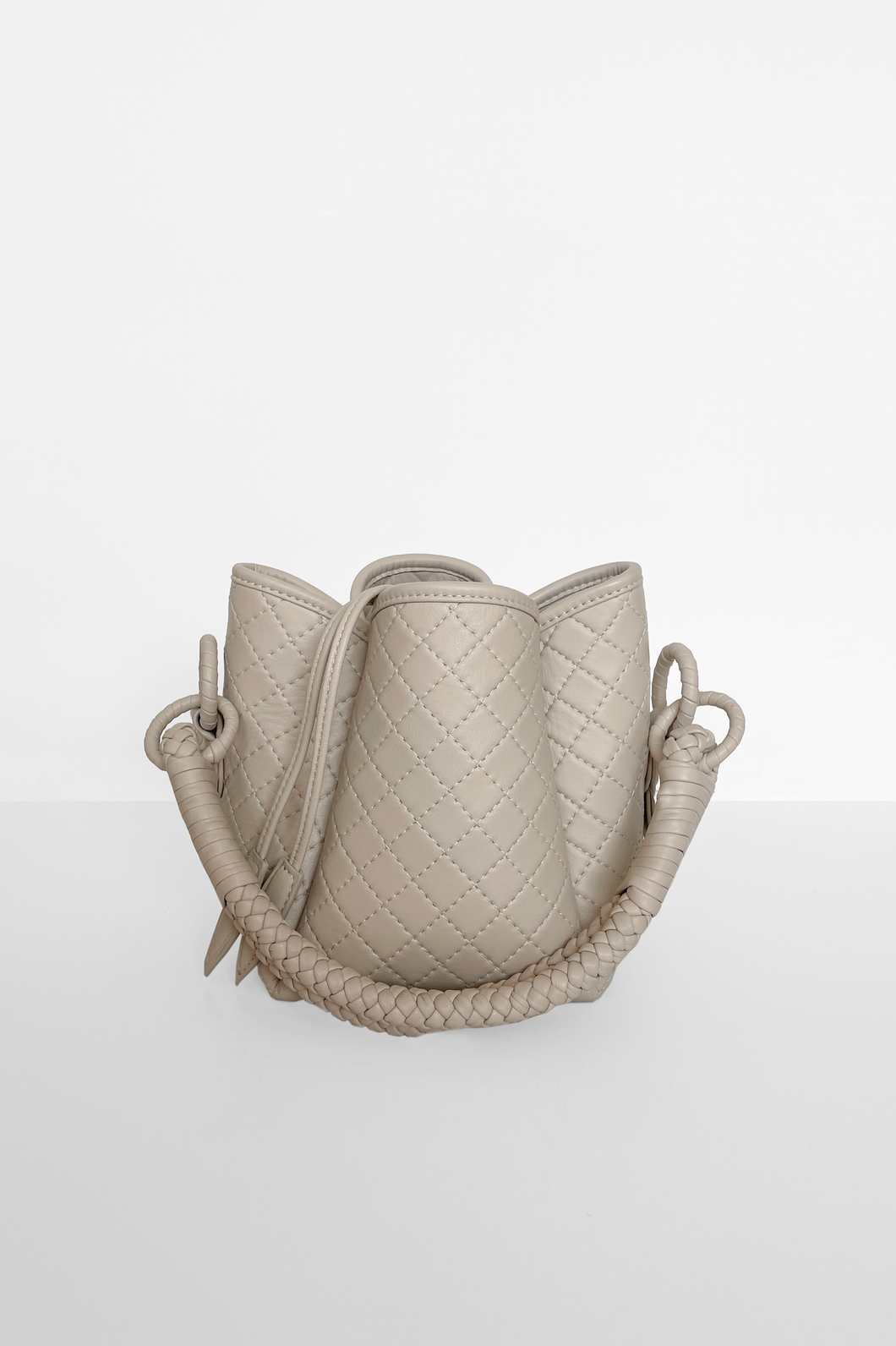 Tulip Mini Bucket Bag, Off-white