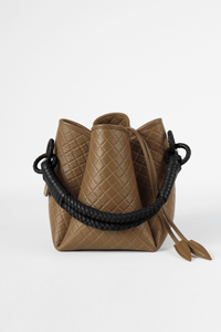 PRE-ORDER Tulip Bucket Bag, Olive & Black