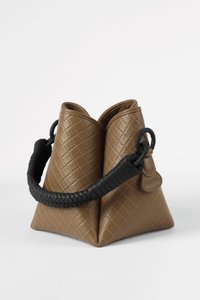 PRE-ORDER Tulip Bucket Bag, Olive & Black