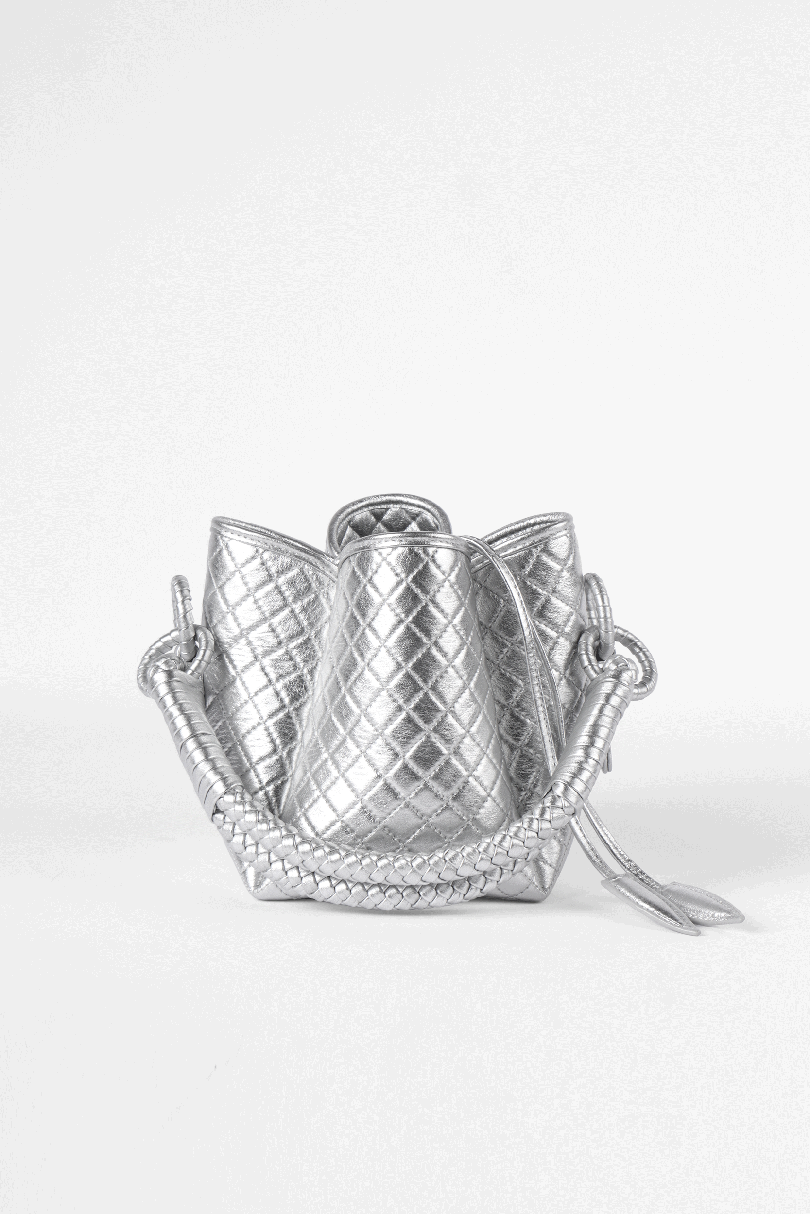 Tulip Mini Bucket Bag, Silver. Limited Edition