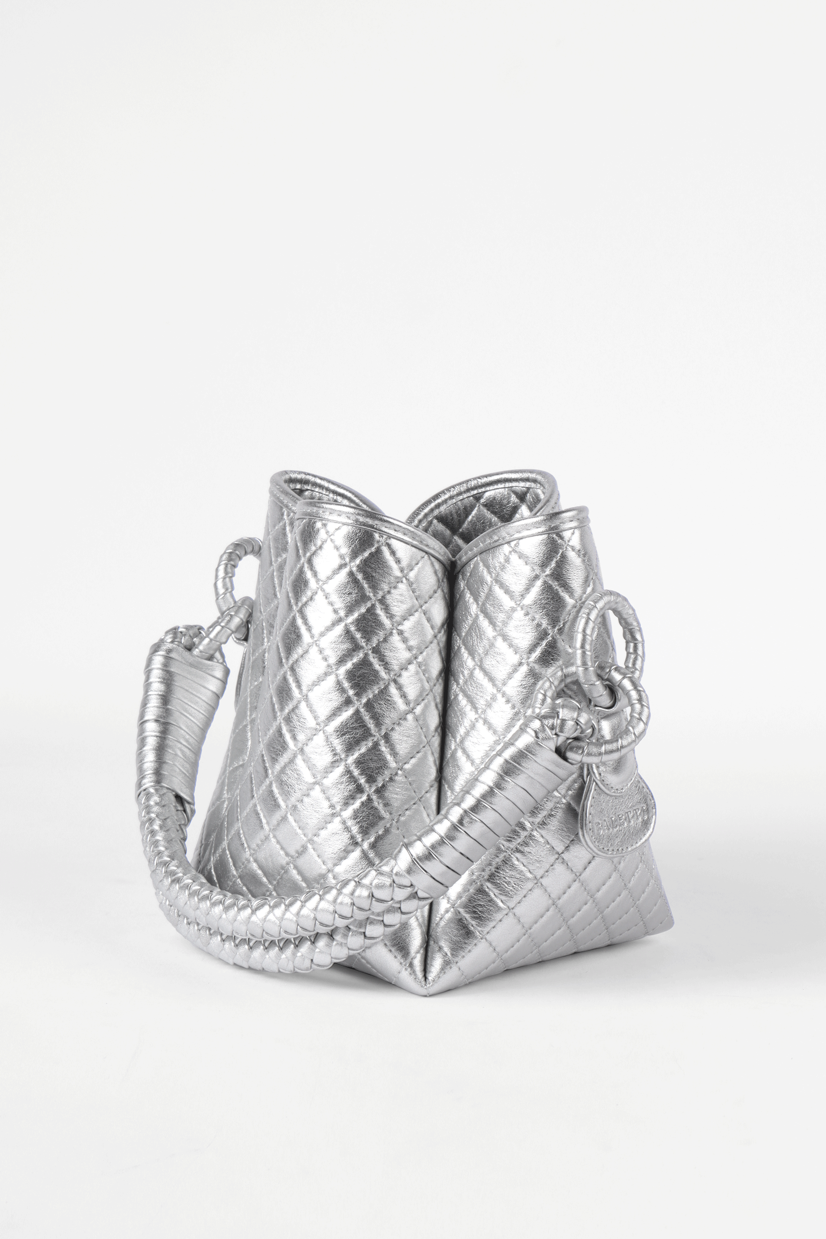 Tulip Mini Bucket Bag, Silver. Limited Edition