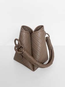 Tulip Mini Bucket Bag, Taupe