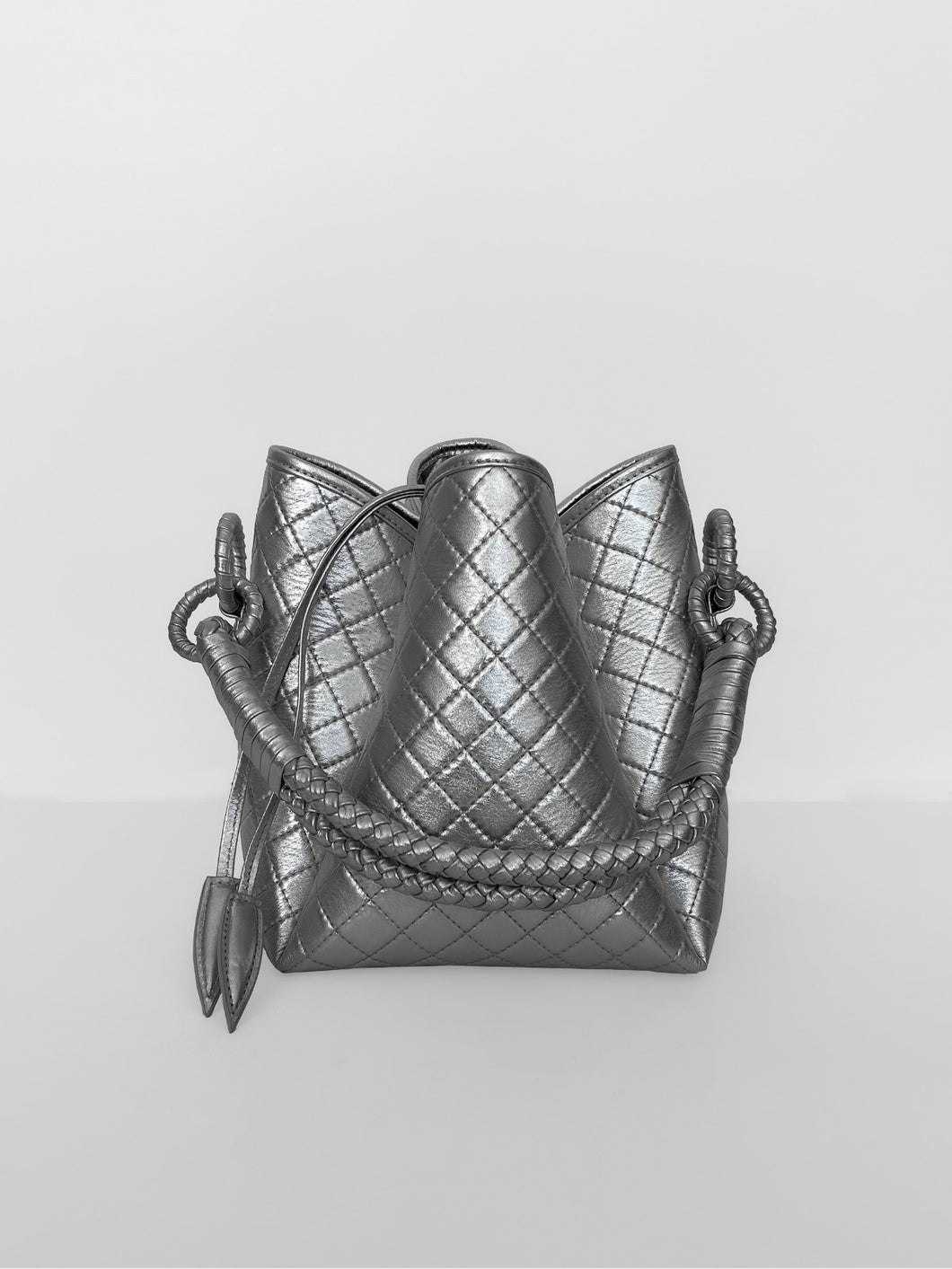 Tulip Bucket Bag, Silver. Limited Edition