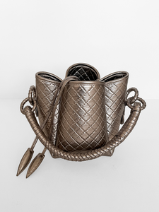 Tulip Mini Bucket Bag, Titanium. Limited Edition