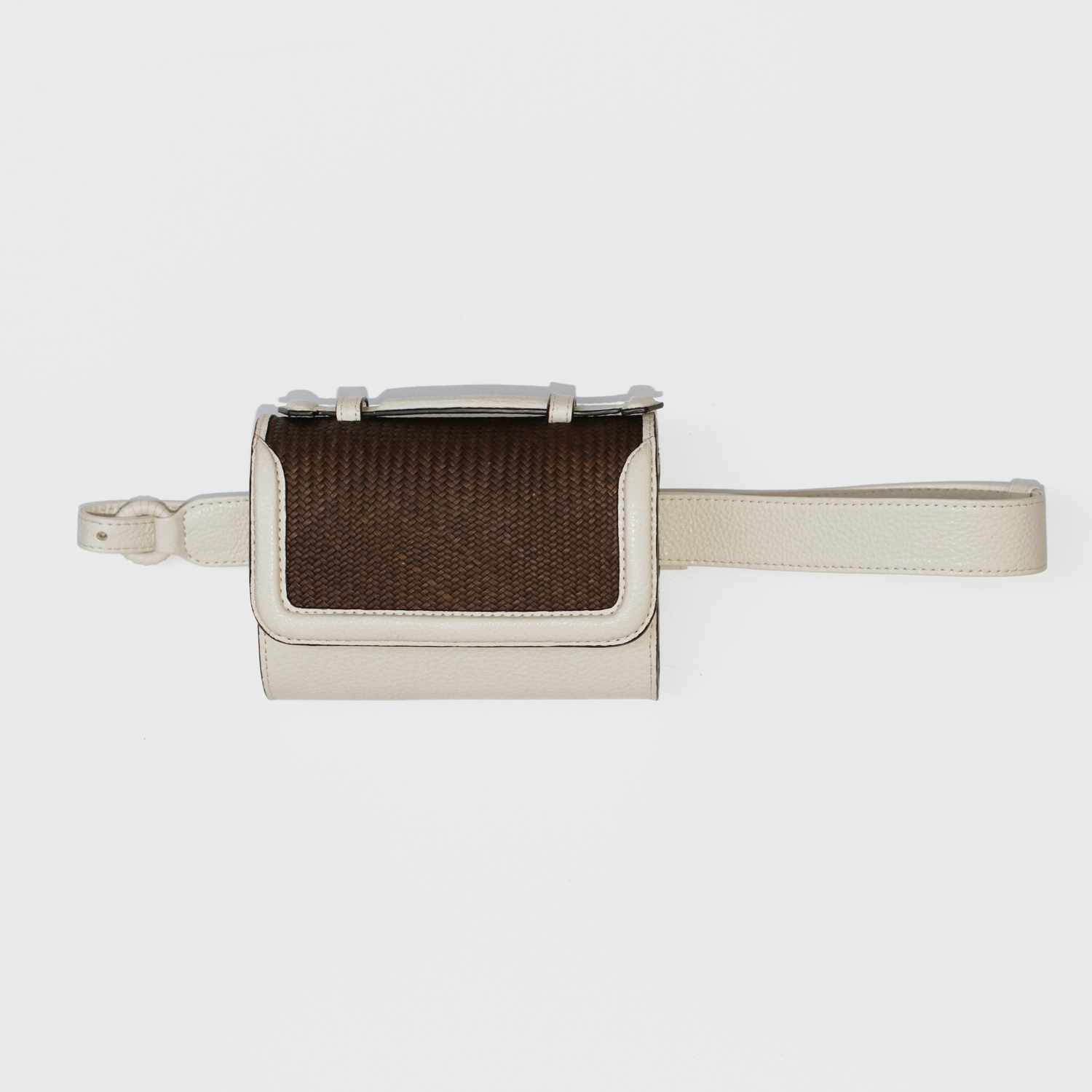 Iraca Belt bag - White & Brown