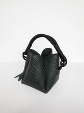 Tulip Mini Bucket Bag, Green & Black