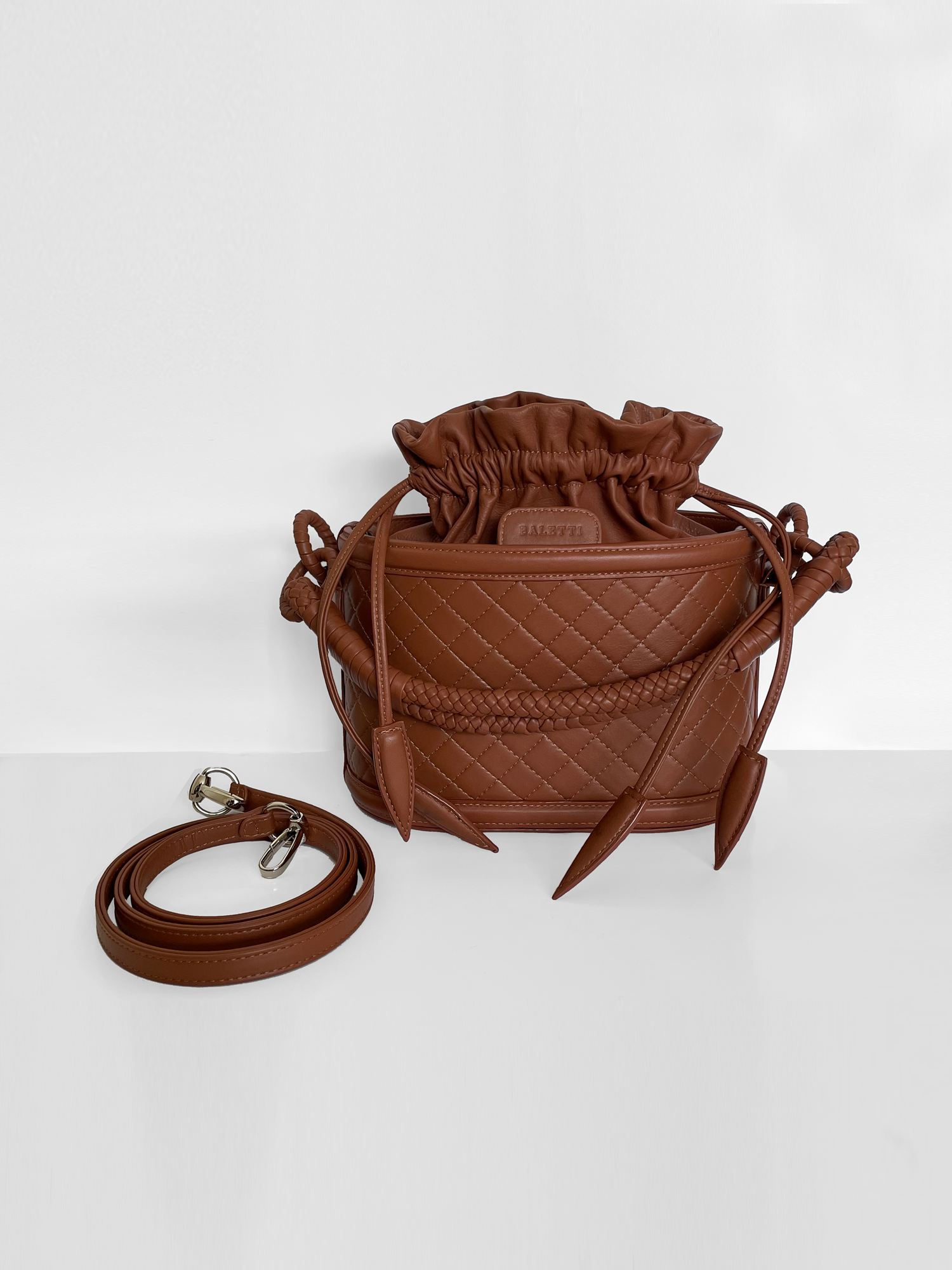 LOEWE Fringes Small Woven-Leather Bucket Bag